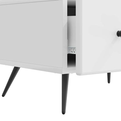 TV-skåp Vit högglans 147 x 34,5 x 30 cm Konstruerat trä