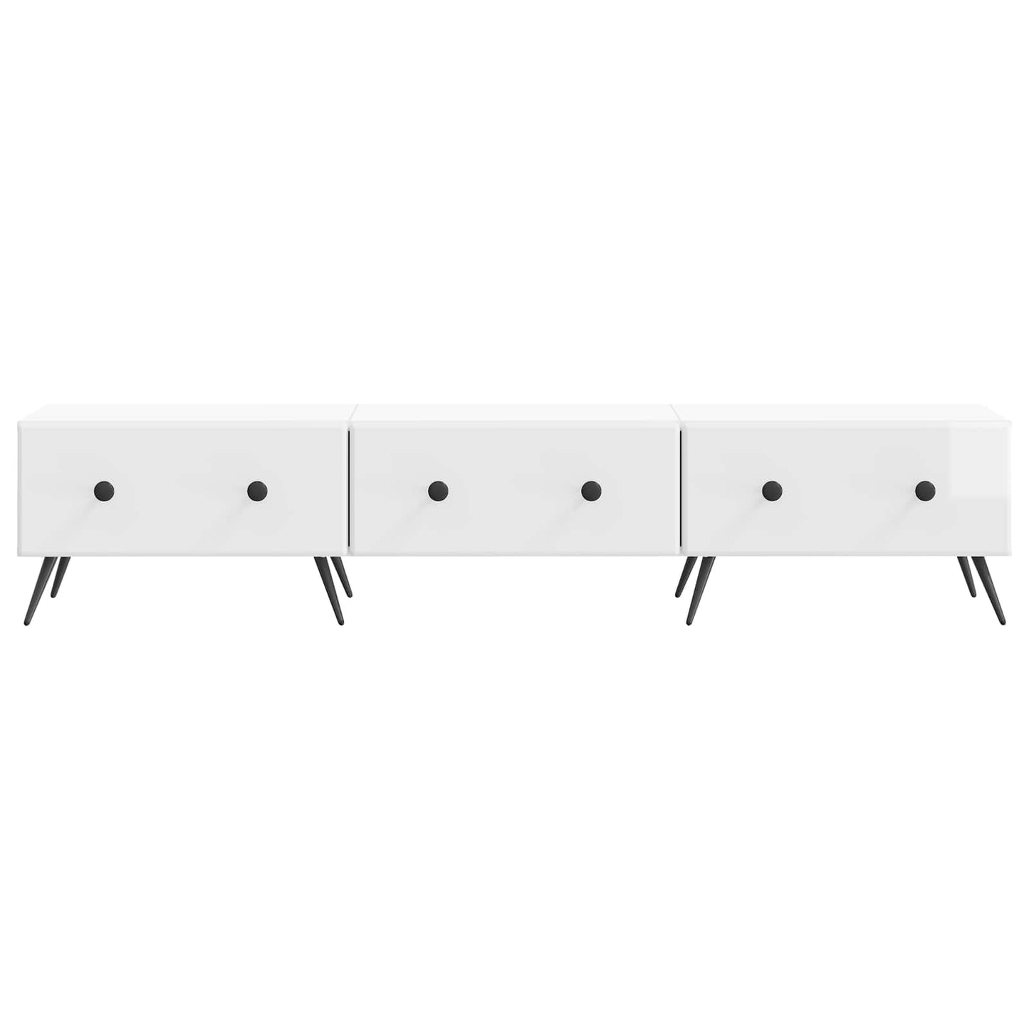 TV-skåp Vit högglans 147 x 34,5 x 30 cm Konstruerat trä