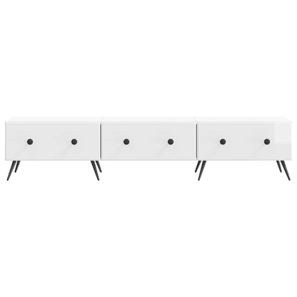 TV-skåp Vit högglans 147 x 34,5 x 30 cm Konstruerat trä