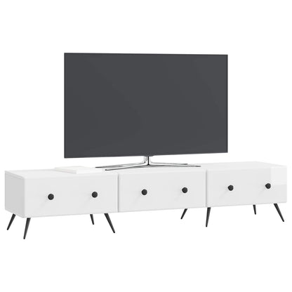 TV-skåp Vit högglans 147 x 34,5 x 30 cm Konstruerat trä
