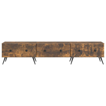 TV-skåp med låda Rökt ek 147 x 34,5 x 30 cm Konstruerat trä