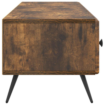 TV-skåp med låda Rökt ek 147 x 34,5 x 30 cm Konstruerat trä