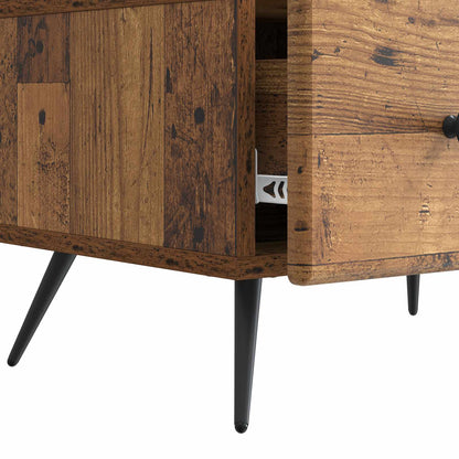 TV-skåp med låda Gammalt trä 147 x 34,5 x 30 cm Konstruerat trä