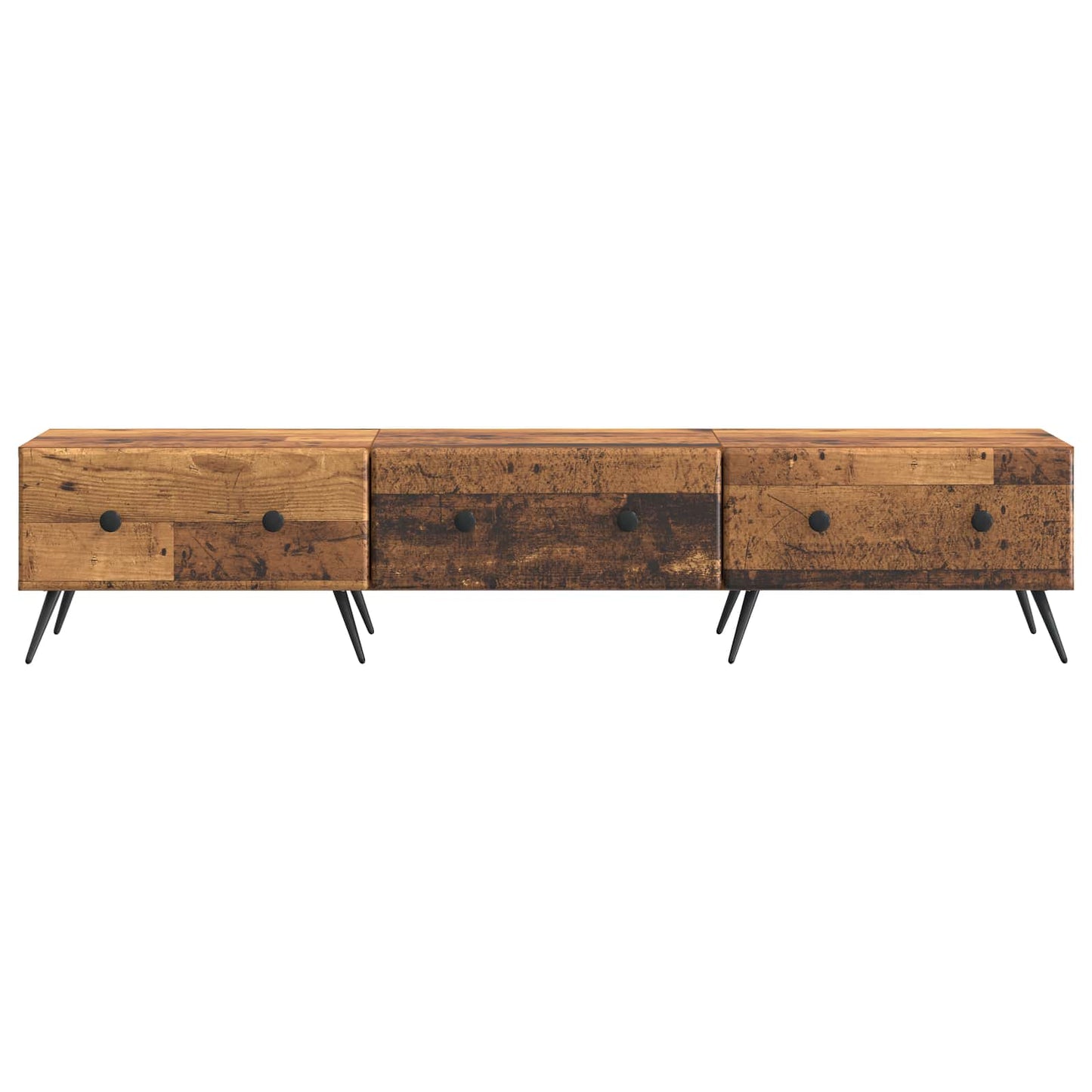 TV-skåp med låda Gammalt trä 147 x 34,5 x 30 cm Konstruerat trä