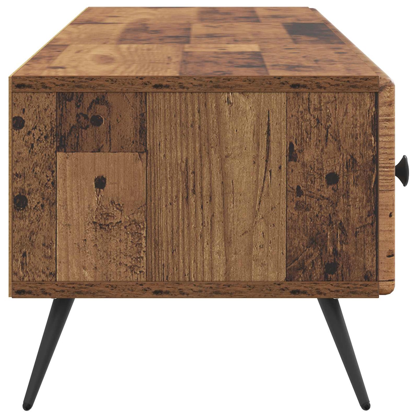 TV-skåp med låda Gammalt trä 147 x 34,5 x 30 cm Konstruerat trä