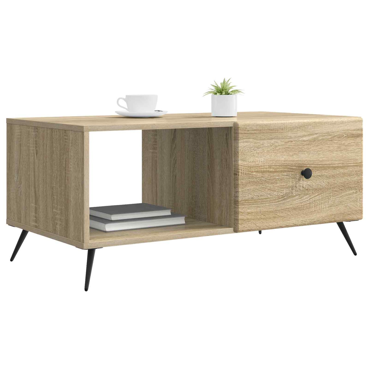 Kaffeebord Sonoma-ek 90 x 50 x 40 cm Konstruerat trä