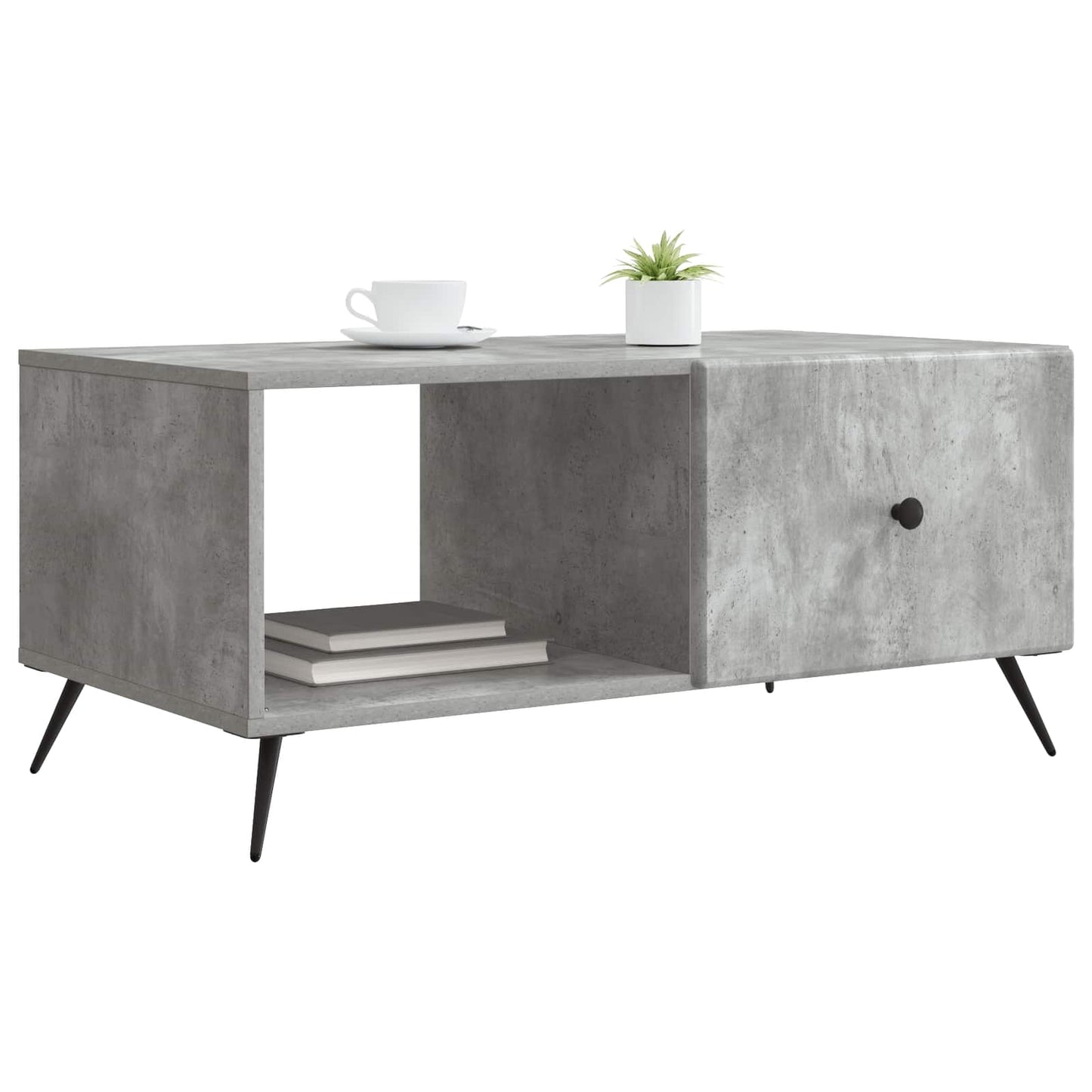 Kaffeebord Betonggrå 90 x 50 x 40 cm Konstruerat trä
