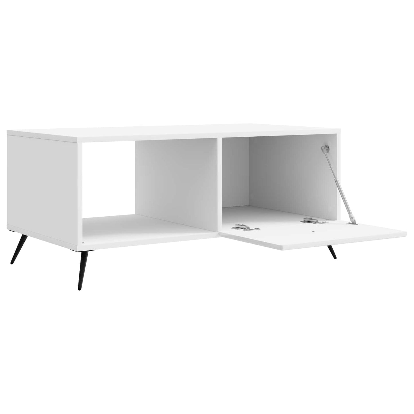 Kaffeebord Vit högglans 90 x 50 x 40 cm Konstruerat trä