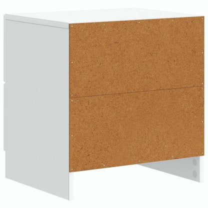 Nattduksbord 2 pcs Vit 43 x 34,5 x 44,5 cm Konstruerat trä