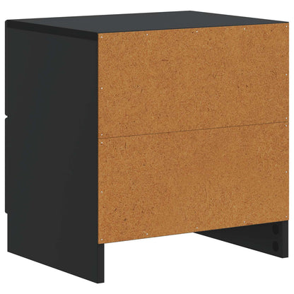 Nattduksbord 2 pcs Svart 43 x 34,5 x 44,5 cm Konstruerat trä
