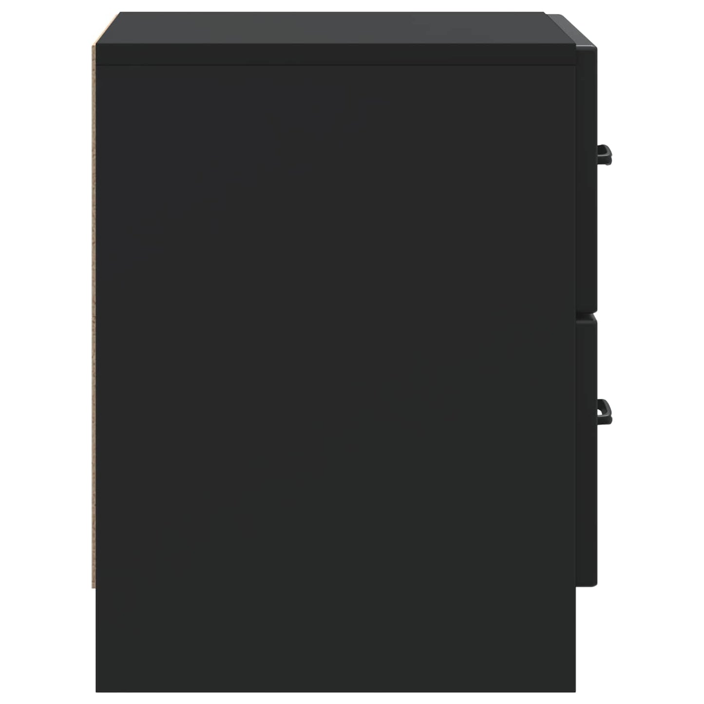 Nattduksbord 2 pcs Svart 43 x 34,5 x 44,5 cm Konstruerat trä