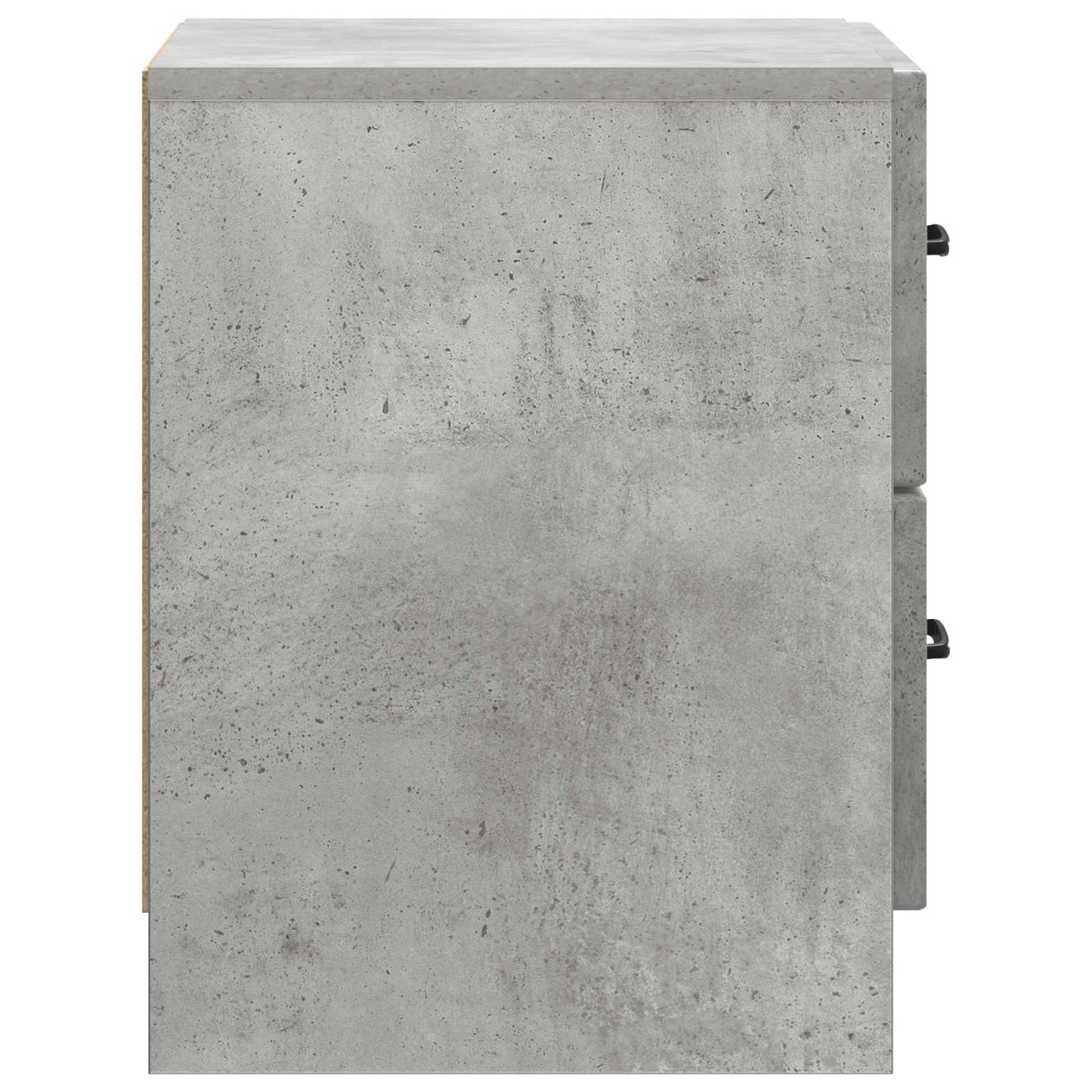 Nattduksbord med låda 2 pcs Betonggrå 43 x 34,5 x 44,5 cm