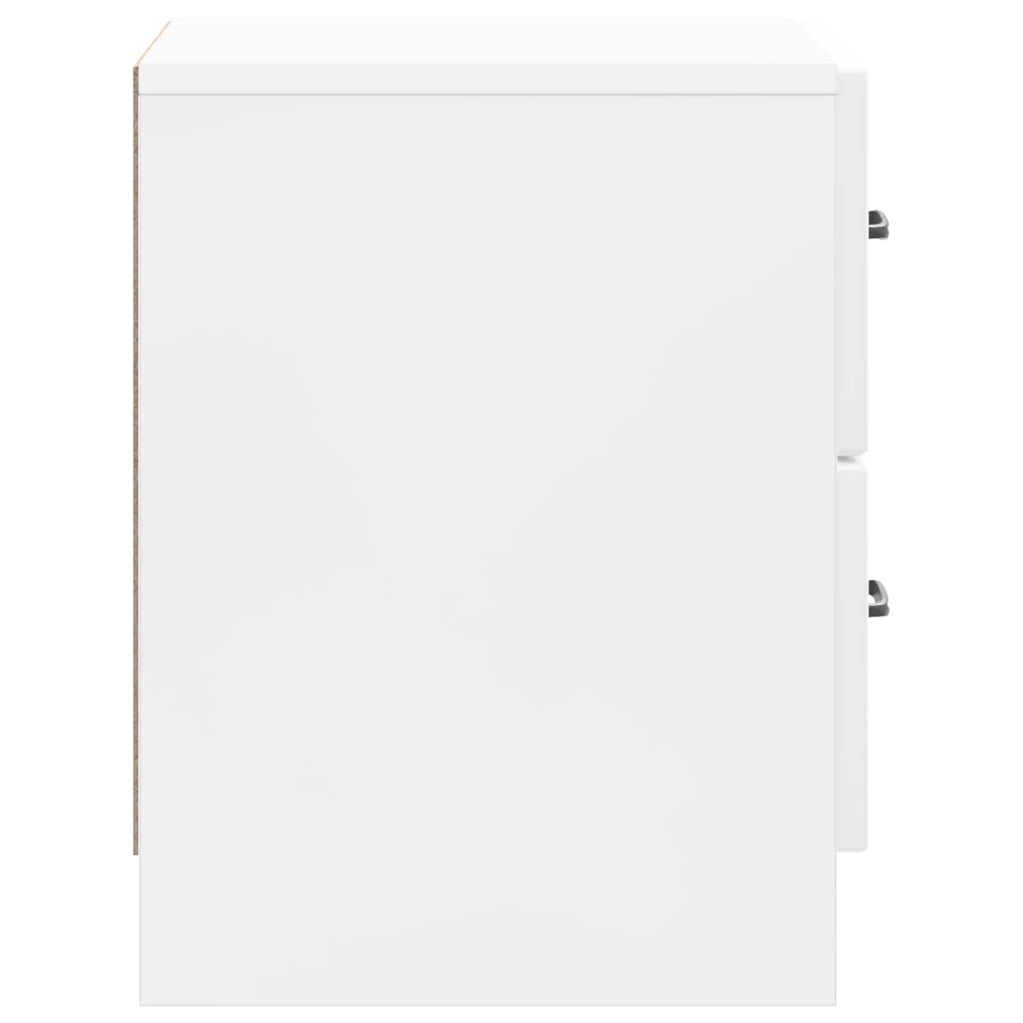 Nattduksbord Vit högglans 43 x 34,5 x 44,5 cm Konstruerat trä