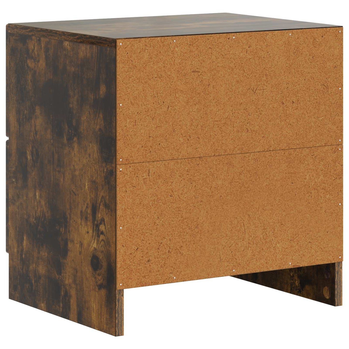 Nattduksbord 2 pcs Rökt ek 43 x 34,5 x 44,5 cm Konstruerat trä