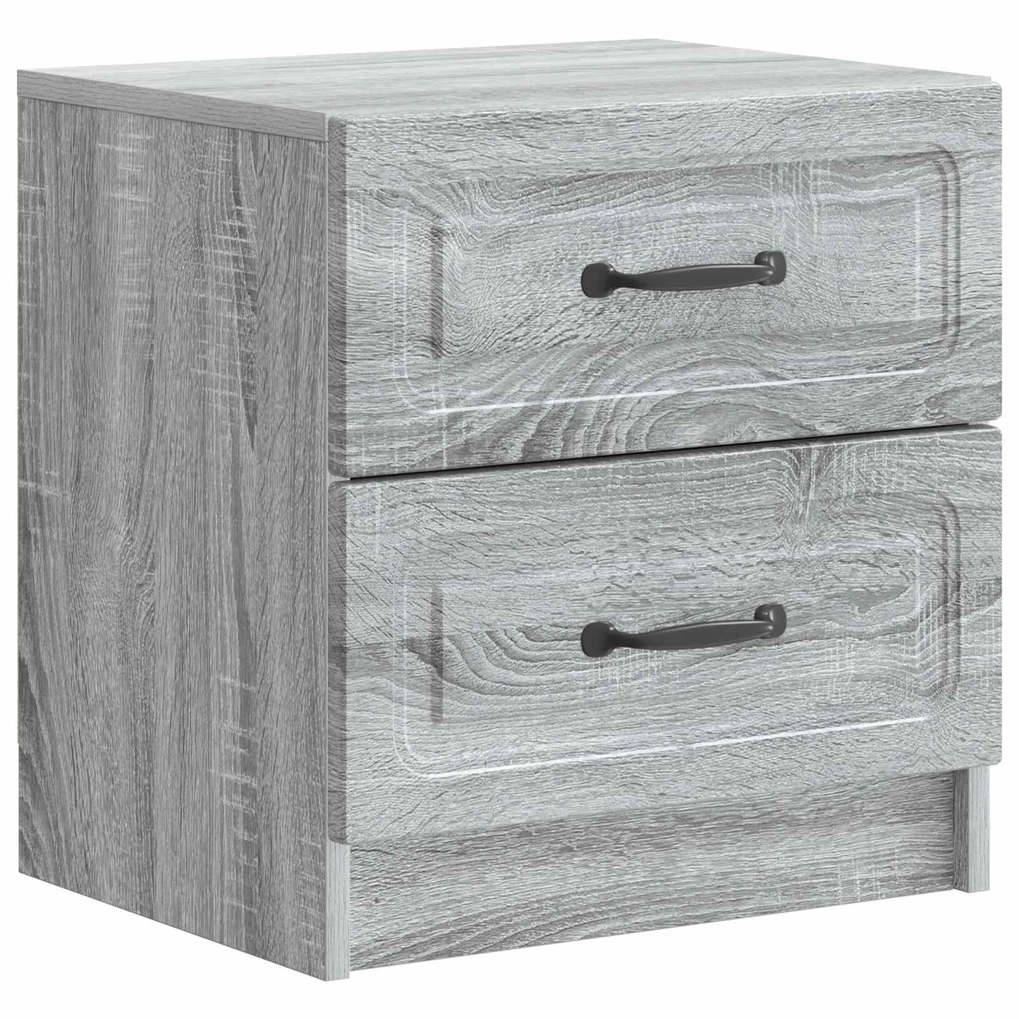Nattduksbord med låda 2 pcs Grå sonoma-ek 43 x 34,5 x 44,5 cm