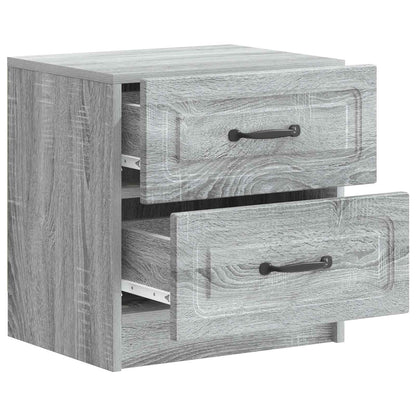 Nattduksbord med låda 2 pcs Grå sonoma-ek 43 x 34,5 x 44,5 cm