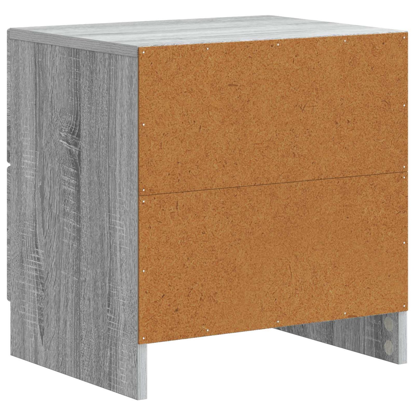 Nattduksbord med låda 2 pcs Grå sonoma-ek 43 x 34,5 x 44,5 cm