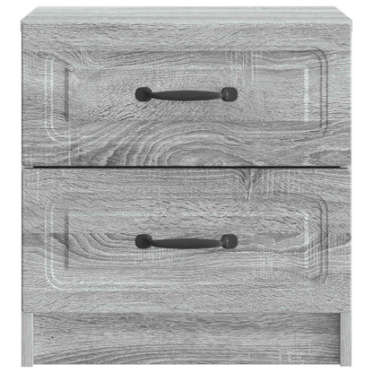 Nattduksbord med låda 2 pcs Grå sonoma-ek 43 x 34,5 x 44,5 cm