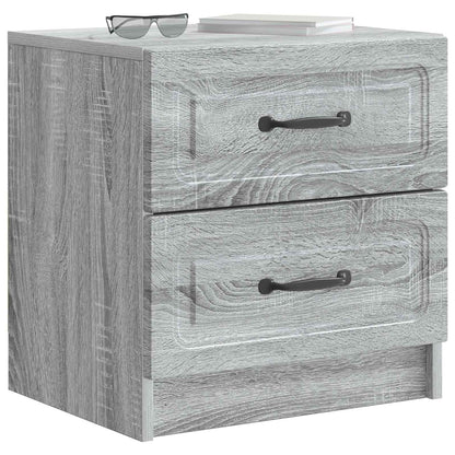 Nattduksbord med låda 2 pcs Grå sonoma-ek 43 x 34,5 x 44,5 cm