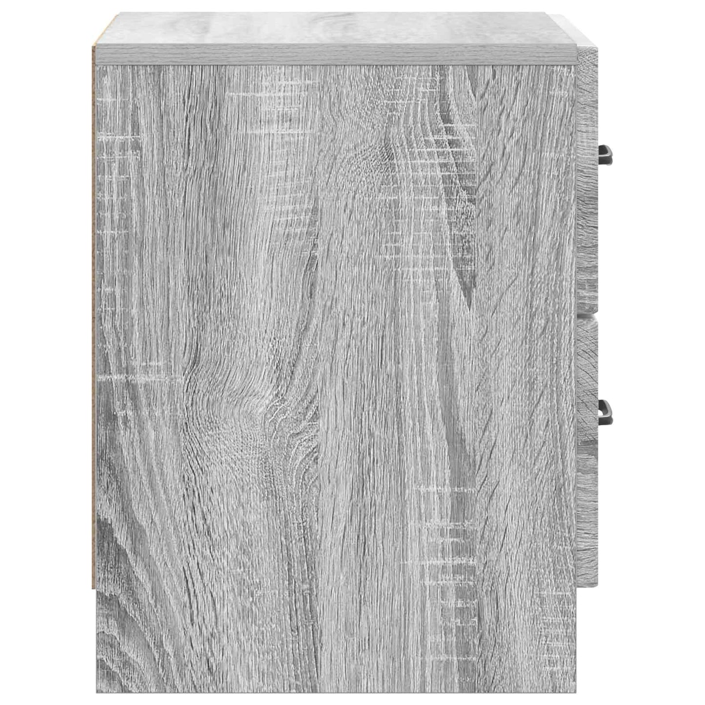Nattduksbord med låda 2 pcs Grå sonoma-ek 43 x 34,5 x 44,5 cm