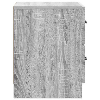 Nattduksbord med låda 2 pcs Grå sonoma-ek 43 x 34,5 x 44,5 cm