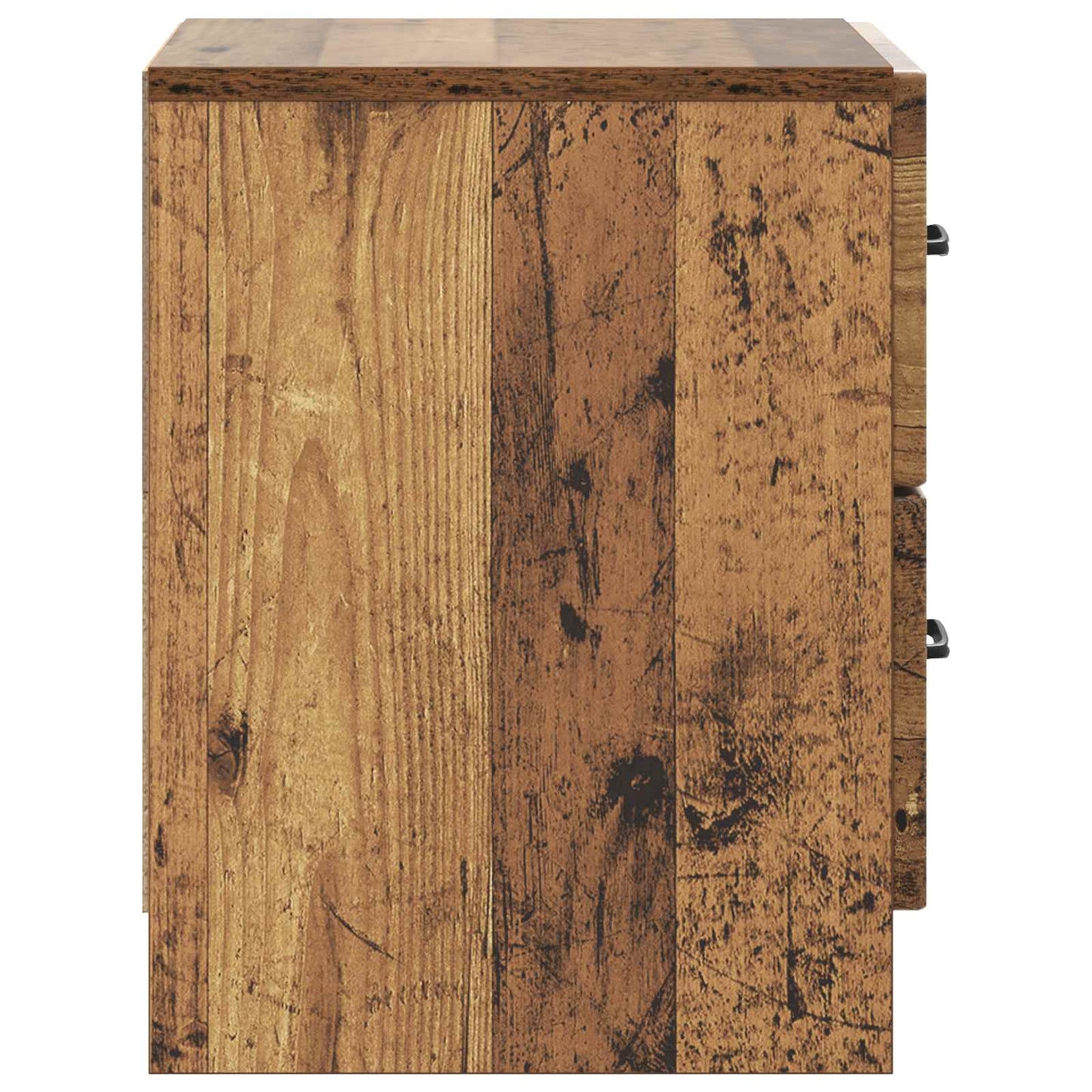 Nattduksbord med låda 2 pcs Gammalt trä 43 x 34,5 x 44,5 cm