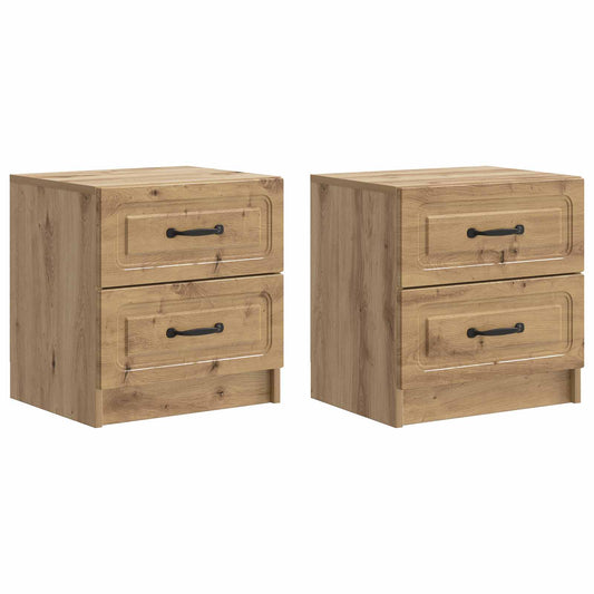 Nattduksbord med låda 2 pcs Artisan-ek 43 x 34,5 x 44,5 cm