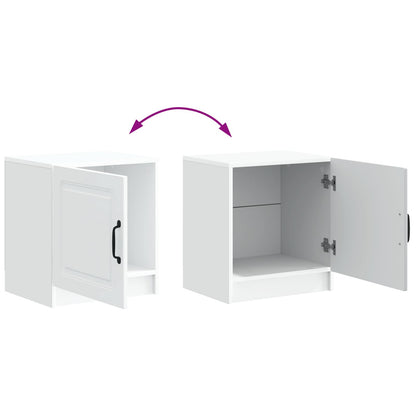 Nattduksbord 2 pcs Vit 43 x 34,5 x 47 cm Konstruerat trä