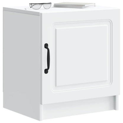 Nattduksbord 2 pcs Vit 43 x 34,5 x 47 cm Konstruerat trä