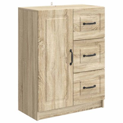 Sideboard med låda Sonoma-ek 66 x 34,5 x 87 cm Konstruerat trä