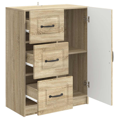 Sideboard med låda Sonoma-ek 66 x 34,5 x 87 cm Konstruerat trä