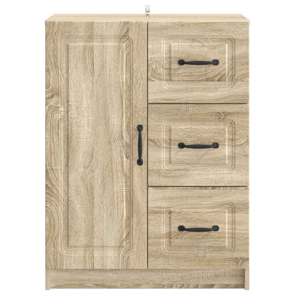 Sideboard med låda Sonoma-ek 66 x 34,5 x 87 cm Konstruerat trä