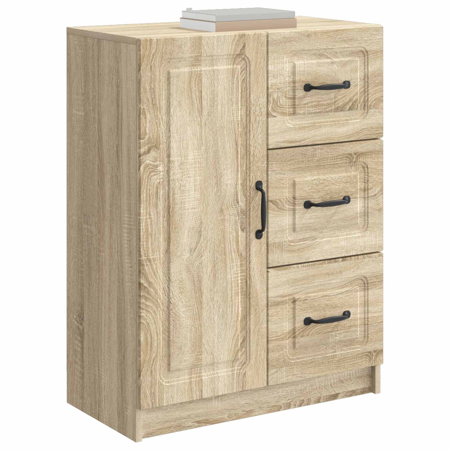 Sideboard med låda Sonoma-ek 66 x 34,5 x 87 cm Konstruerat trä