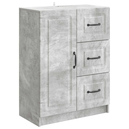 Sideboard med låda Betonggrå 66 x 34,5 x 87 cm Konstruerat trä