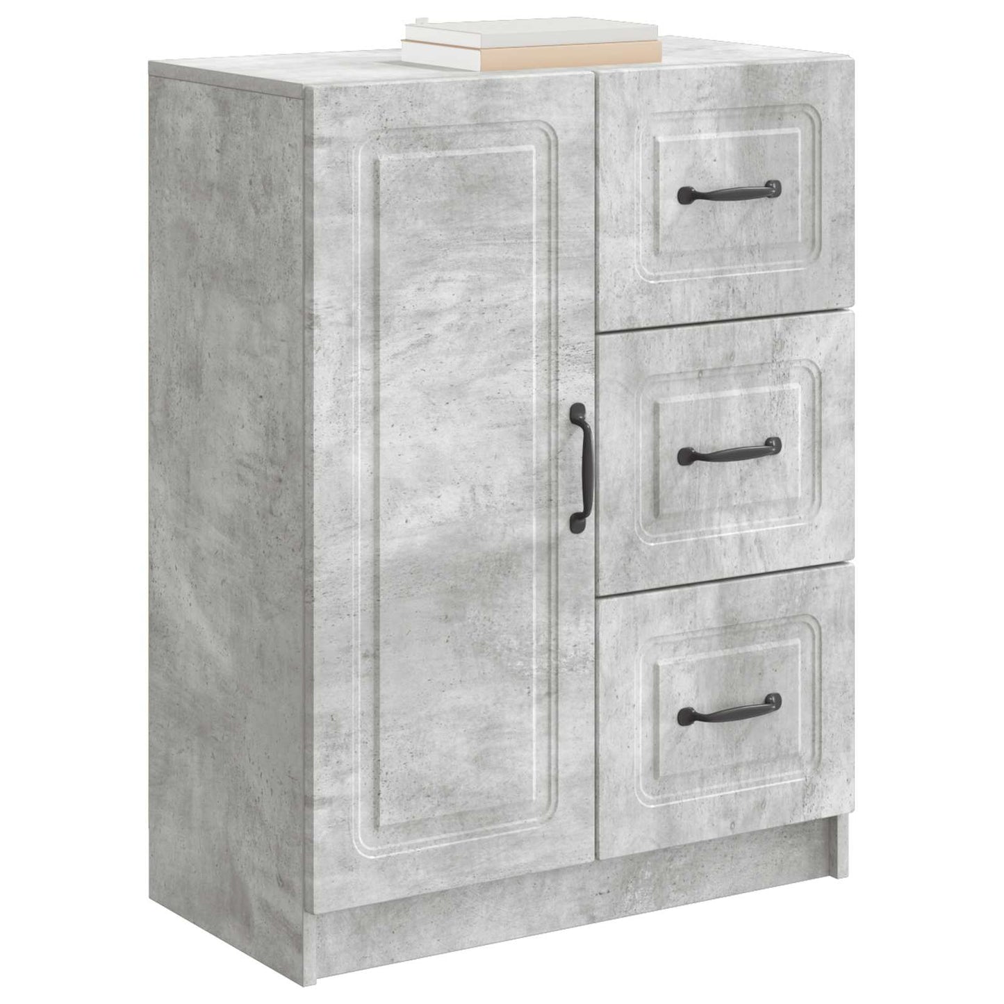 Sideboard med låda Betonggrå 66 x 34,5 x 87 cm Konstruerat trä