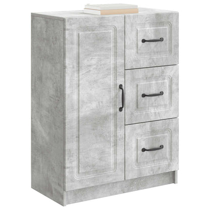 Sideboard med låda Betonggrå 66 x 34,5 x 87 cm Konstruerat trä