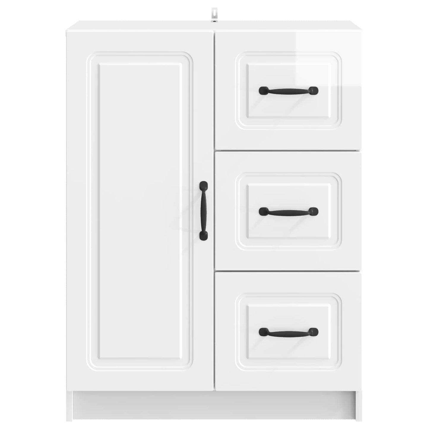 Sideboard Vit högglans 66 x 34,5 x 87 cm Konstruerat trä