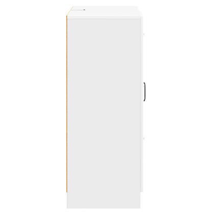 Sideboard Vit högglans 66 x 34,5 x 87 cm Konstruerat trä