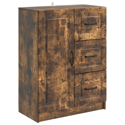 Sideboard med låda Rökt ek 66 x 34,5 x 87 cm Konstruerat trä