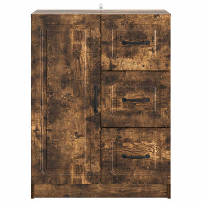 Sideboard med låda Rökt ek 66 x 34,5 x 87 cm Konstruerat trä
