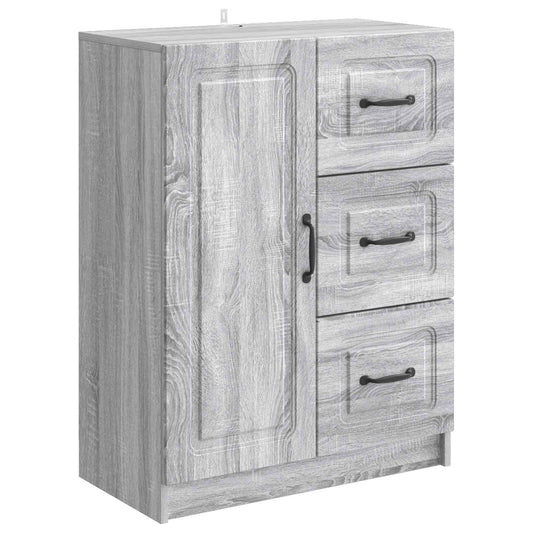 Sideboard Grå sonoma-ek 66 x 34,5 x 87 cm Konstruerat trä