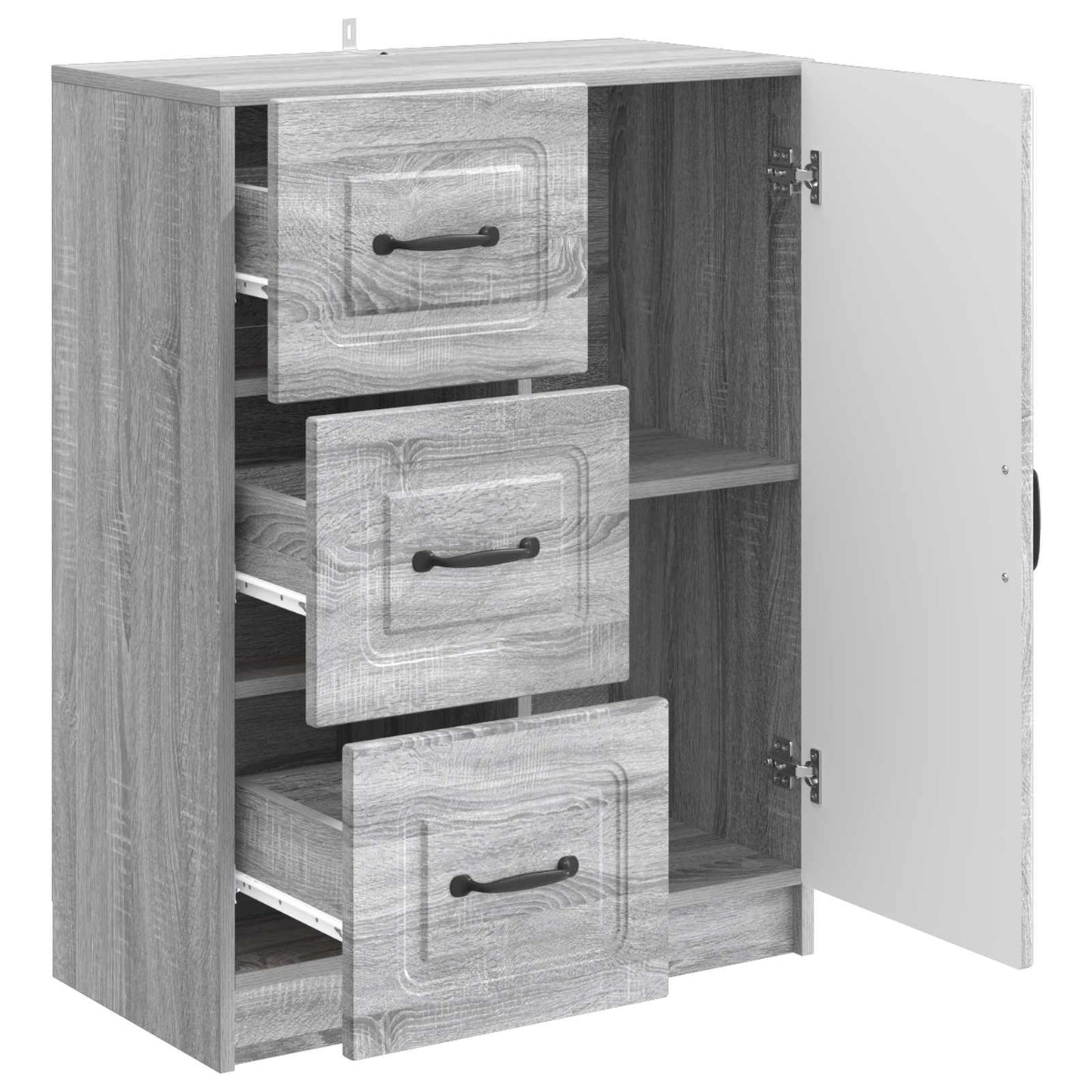 Sideboard Grå sonoma-ek 66 x 34,5 x 87 cm Konstruerat trä