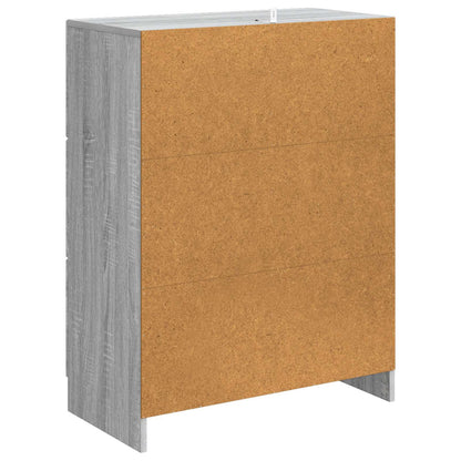 Sideboard Grå sonoma-ek 66 x 34,5 x 87 cm Konstruerat trä