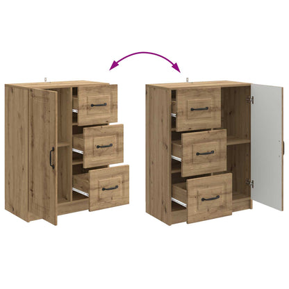 Sideboard med låda Artisan-ek 66 x 34,5 x 87 cm Konstruerat trä