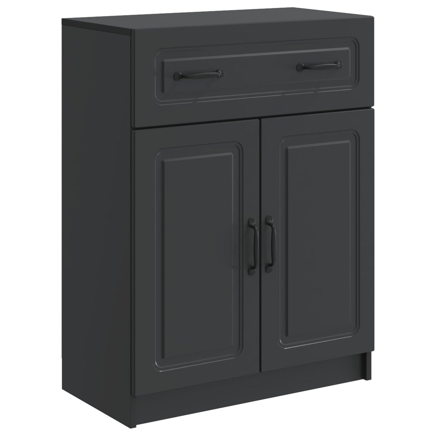 Sideboard med låda Svart 66 x 34,5 x 87 cm Konstruerat trä