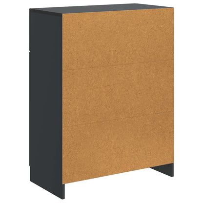Sideboard med låda Svart 66 x 34,5 x 87 cm Konstruerat trä