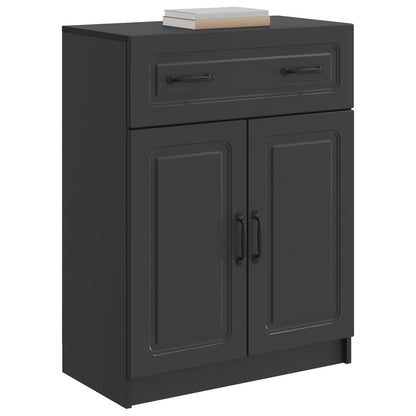 Sideboard med låda Svart 66 x 34,5 x 87 cm Konstruerat trä