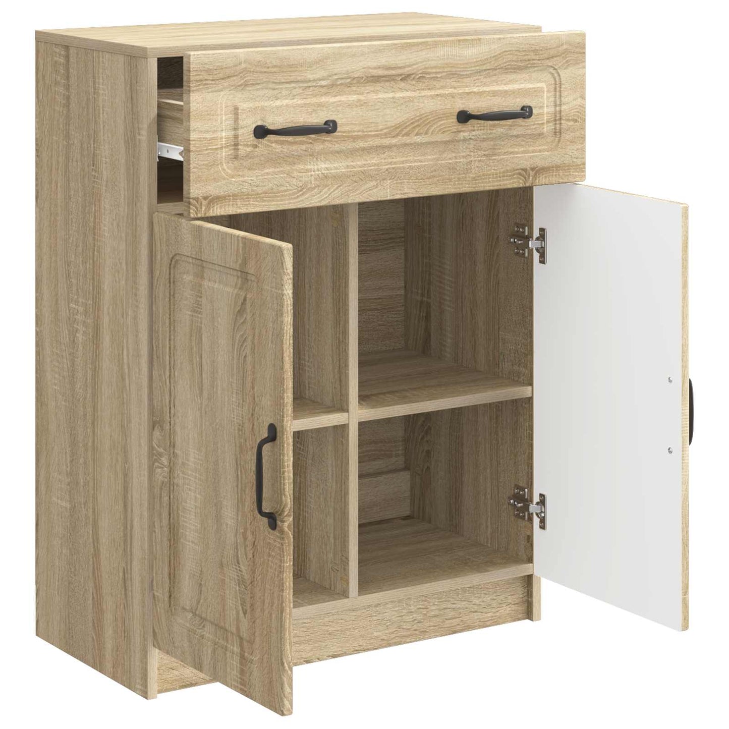 Sideboard med låda Sonoma-ek 66 x 34,5 x 87 cm Konstruerat trä