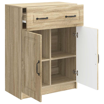 Sideboard med låda Sonoma-ek 66 x 34,5 x 87 cm Konstruerat trä