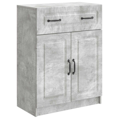 Sideboard med låda Betonggrå 66 x 34,5 x 87 cm Konstruerat trä